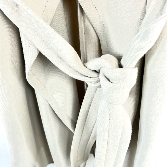 BOSS Hugo Boss Kallmi Beige Sleeveless Tie-Waist Trench Coat - Picture 5 of 15